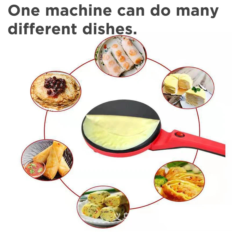 NEW2024Electric Crepe Maker Pizza Pancake Machine Non-Stick Griddle Baking Pan Cake Machine Kitchen Appliance Cooking Tools 220V