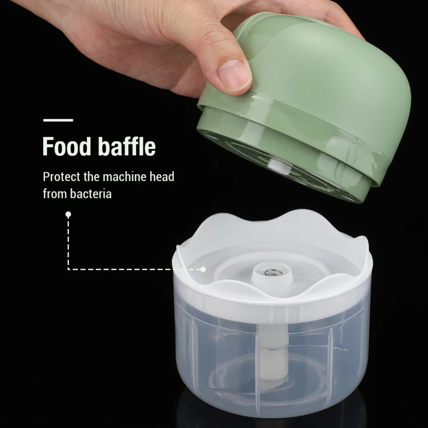 Efficient and Convenient Powerful Portable Garlic Chopper - Compact Mini Kitchen Gadget with 250ml Capacity - Handy USB Food Pro