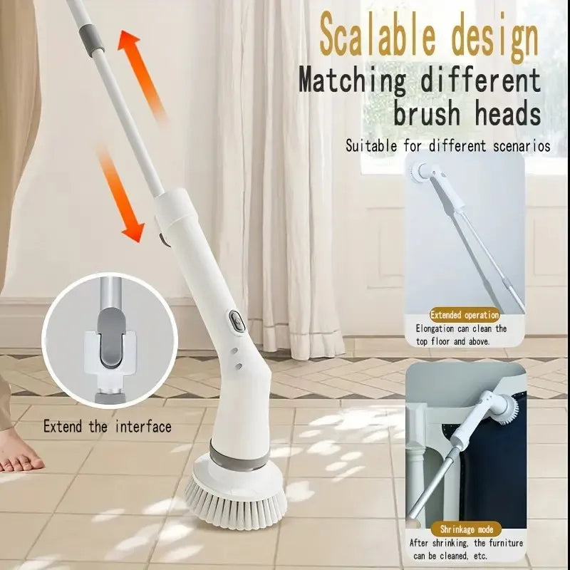 Wireless Electric Cleaning Brush Spin Cleaning Scrubber Multifunctional Cleaning Tools Parlour Kitchen Bathroom Cleaning Gadgets