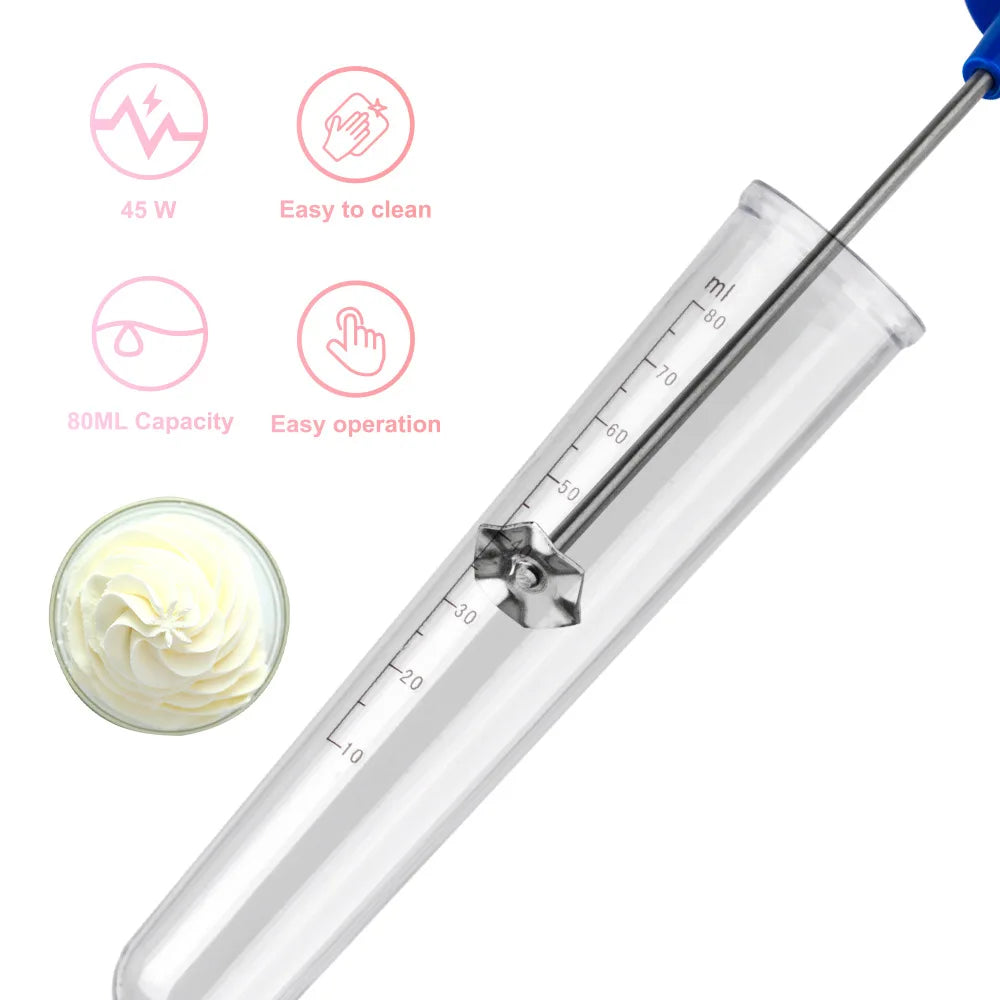 2025 New Electric Milk Frother Creative Mini Intelligent Whipped Coffee Milk Frother Portable Milkshake Machine