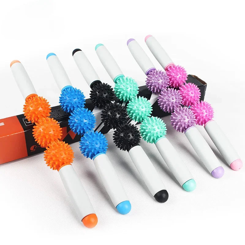 Yoga Thorn Ball Roller Fangs Massage Fitness Shaping Relax Muscles Multi-functional Fitness Yoga Massage Stick