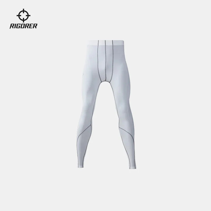 RIGORER Compression Trousers Men's Fitness Running Basketball Leggings Yoga High Elastic Breathable Tight Pants Z121311403