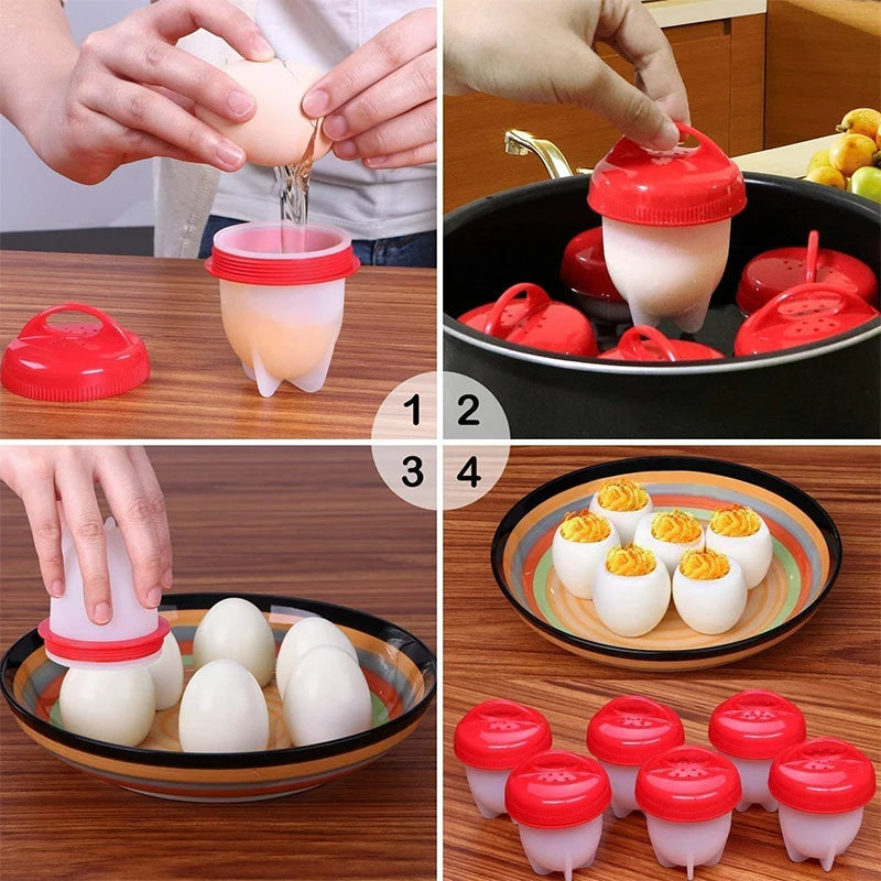 Free Silicone Egg Poacher Set