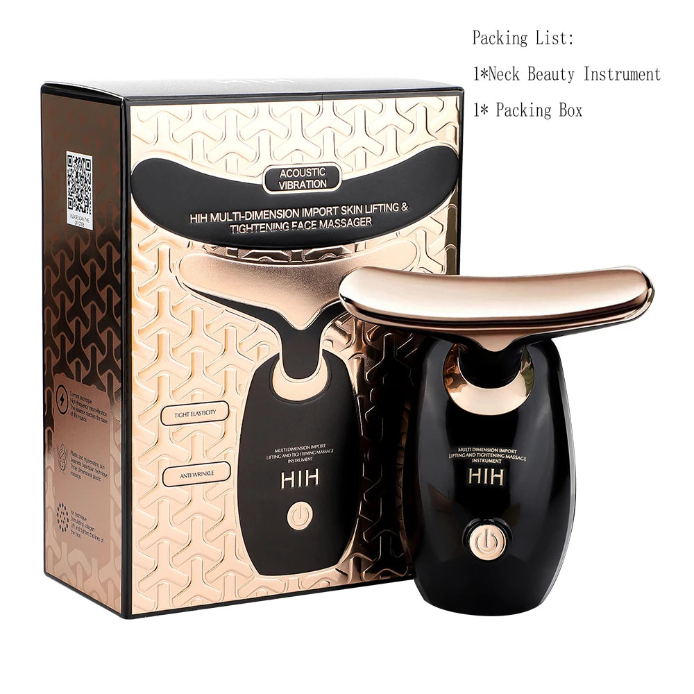 Electric Neck Massager Beauty Instrument Neckline Removing Sonic Vibration Beauty Lifting Reduce Wrinkles Skin Rejuvenation