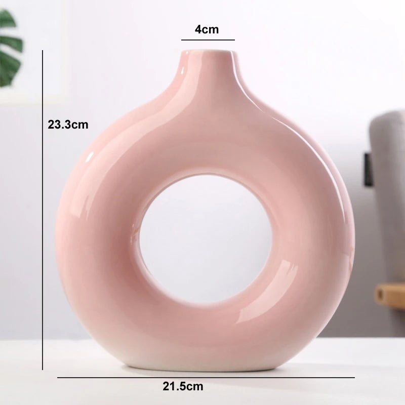 Nordic Circular Hollow Vase