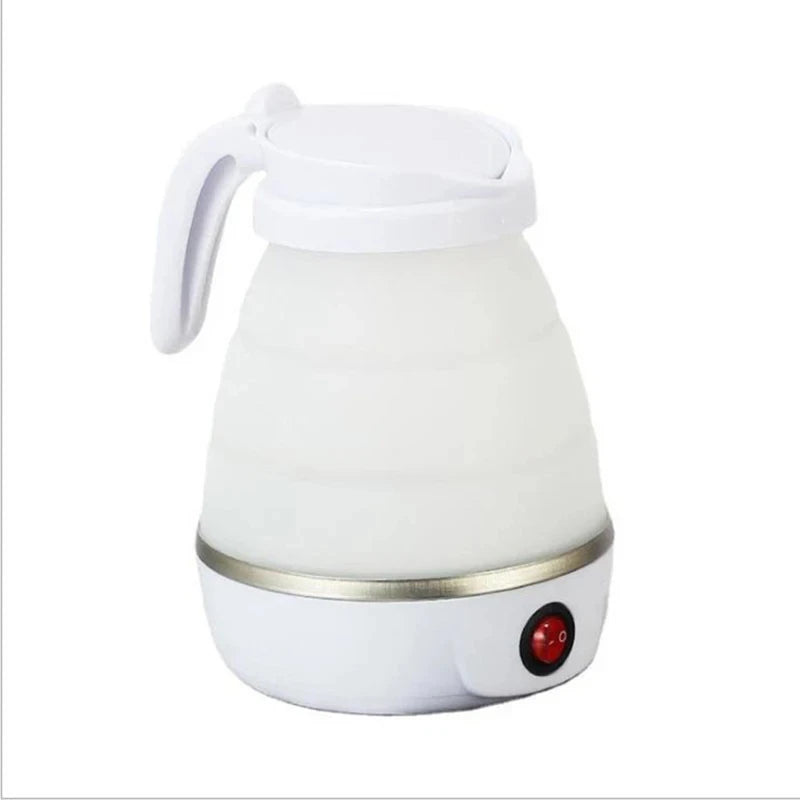 Travel Household Folding Kettle Silicone304 Stainless Steel Portable Kettle Compression Foldable Leakproof 600ml