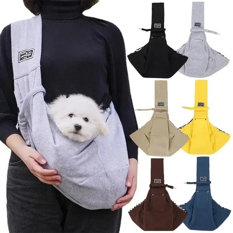 Cotton Comfortable Dog Bag Pet Out Crossbody Shoulder Bag Outdoor Travel Portable Cat Puppy Sling Bag Tote Pet Carrying Supplies