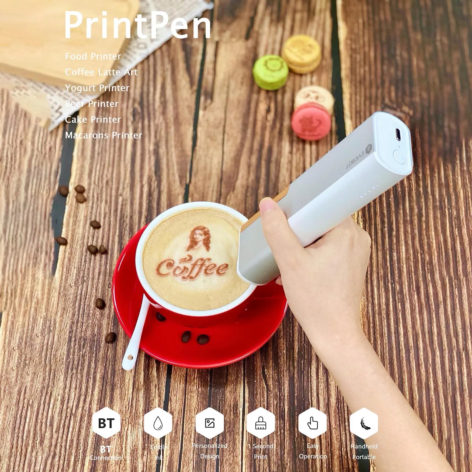 PrintPen Handheld Food Printer