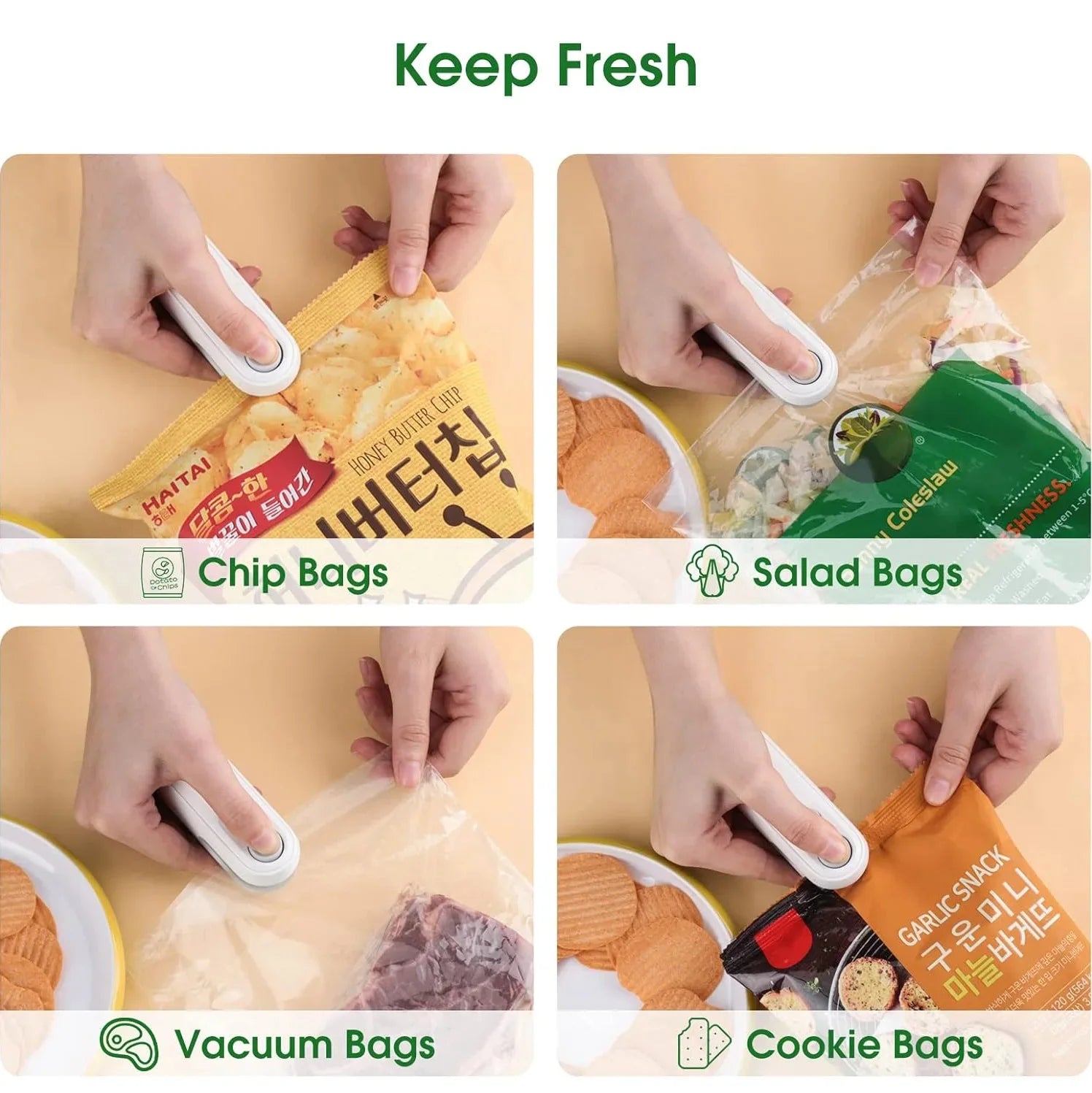 Portable Mini Heat Sealer for Snacks