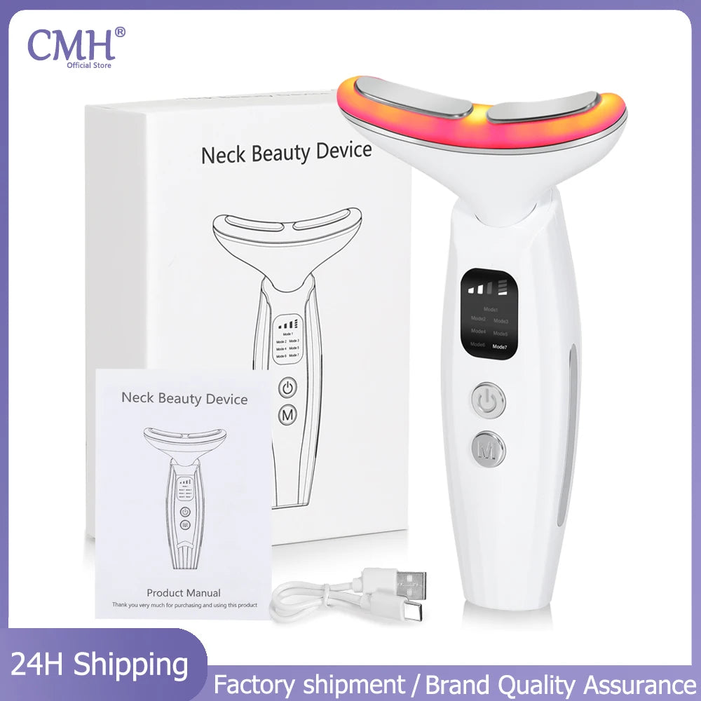 CMH Face Massager Anti Wrinkle Skin Microcurrent RF Neck Face Beauty Instrument Facial Lifting Machine Tighten Sagging Skin Care