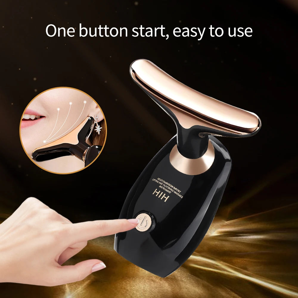 Electric Neck Massager Beauty Instrument Neckline Removing Sonic Vibration Beauty Lifting Reduce Wrinkles Skin Rejuvenation