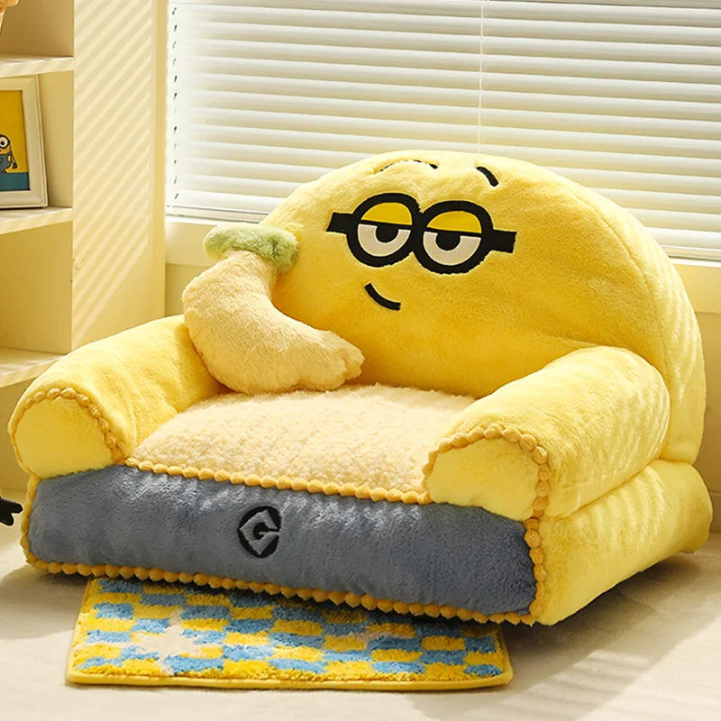 Despicable Me Minions Animation Peripheral Cartoon Cute Removable Sofa Nest Small Pet Mat Dog House Winter Warm Pet Supplies