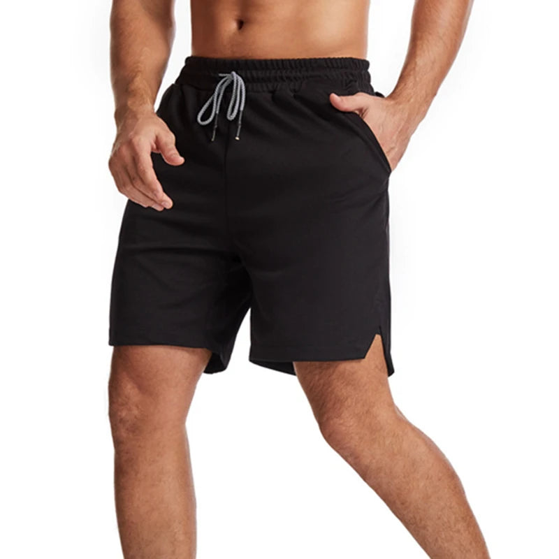 GITF Men's 2-in-1 Fitness Running 7-inch Shorts Quick Drying Training Fitness Shorts Training Slow Running Fitness Gym Shorts