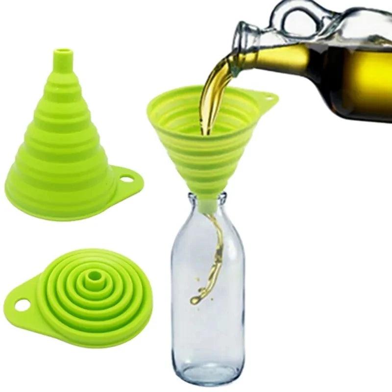 Mini Foldable Silicone Funnel for Kitchen