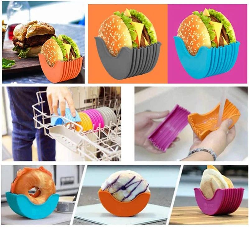 Reusable Silicone Burger Rack Set