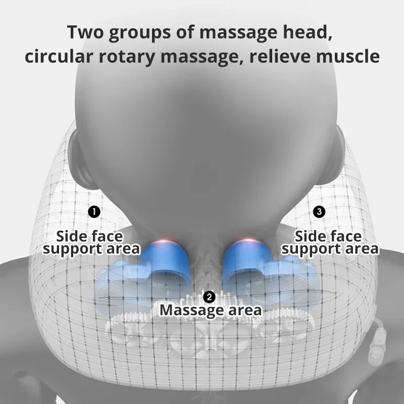 Electric Neck Massager Portable U shaped Pillow For Neck Shoulder Cervical Relaxing Massager Pillow Outdoor Home Car