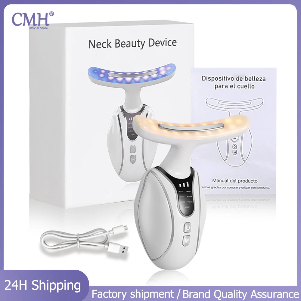 CMH Face Massager Anti Wrinkle Skin Microcurrent RF Neck Face Beauty Instrument Facial Lifting Machine Tighten Sagging Skin Care