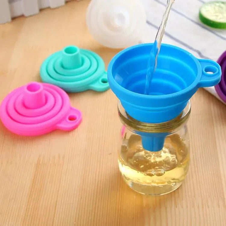 Mini Foldable Silicone Funnel for Kitchen