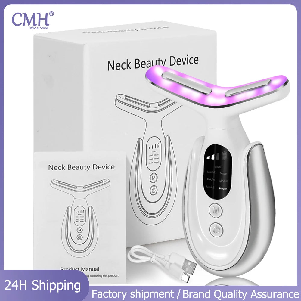 CMH Face Massager Anti Wrinkle Skin Microcurrent RF Neck Face Beauty Instrument Facial Lifting Machine Tighten Sagging Skin Care