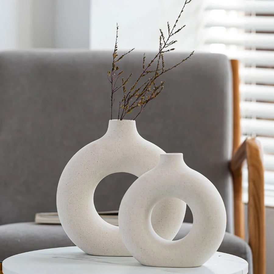 Nordic Circular Hollow Vase