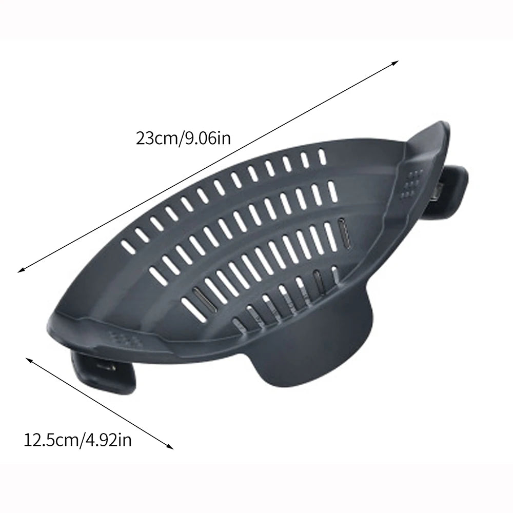 Silicone Clip-On Kitchen Strainer for Pots