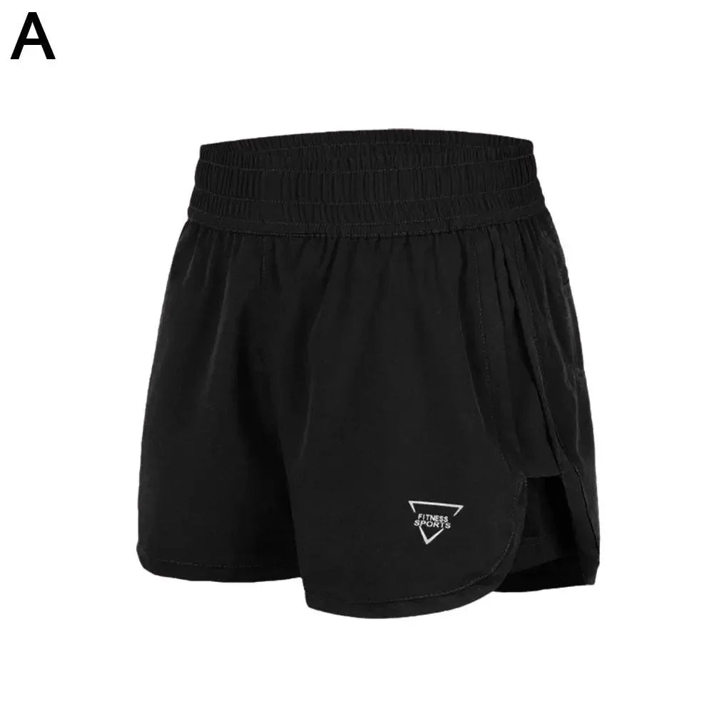 New Gym Sport Shorts Casual Outdoor Running Quick Dry Waist Women High Pieces Pants Shorts Short Two Training Elastic Short Q3O3