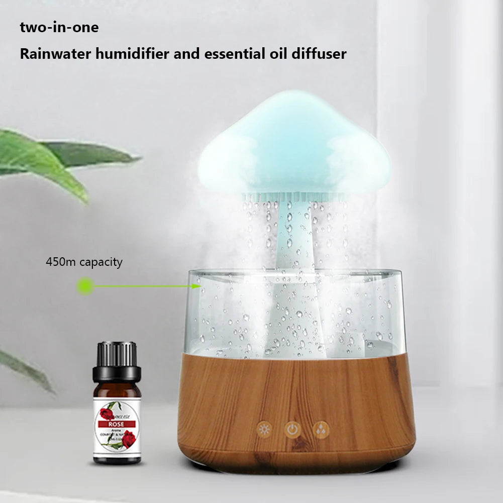 Mushroom Rain Air Humidifier with Aroma Diffuser