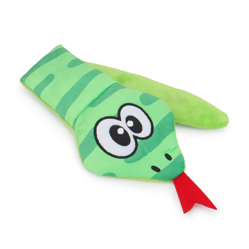 Snake Shape Dog Squeaky Toys Plush Not Filled Stripe Dog Chew Playing Funny Interactive Toy Pet Supplies